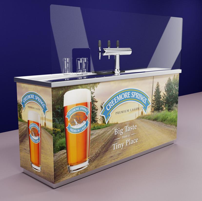 Custom vinyl wrapped beer cart by TLA Graphics
