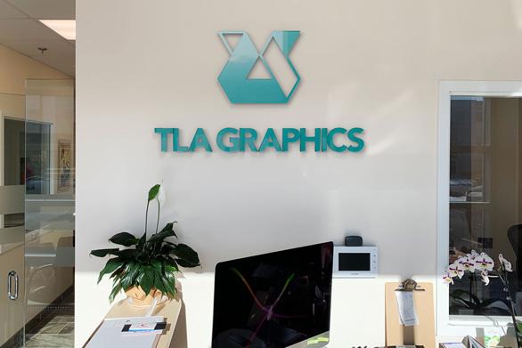 Custom reception logo sign by TLA Graphics
