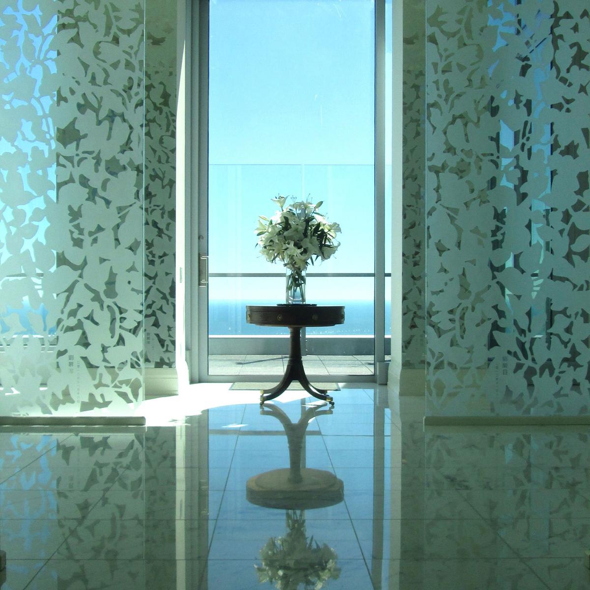 Decorative frost vinyl panels by TLA Graphics